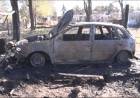 PERDIDAS TOTALES EN UN AUTO QUE SE PRENDIÓ FUEGO
