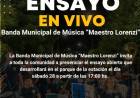 ENSAYO EN VIVO DE LA BANDA MUNICIPAL PARA ESTE PRÓXIMO SÁBADO