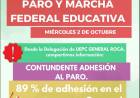 ALTO ACATAMIENTO AL PARO DOCENTE EN EL ROCA