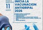 CALENDARIO DE VACUNACIÓN E INICIÓ DE CAMPAÑA CONTRA LA GRIPE