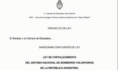 BOMBEROS: PROYECTO DE LEY PARA QUE SUS SERVICIOS SEAN GRATIS