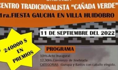 PREPARATIVOS PARA LA PRIMERA FIESTA GAUCHA EN VILLA HUIDOBRO