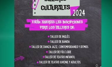 INSCRIPCIONES PARA LOS TALLERES CULTURALES MUNICIPALES