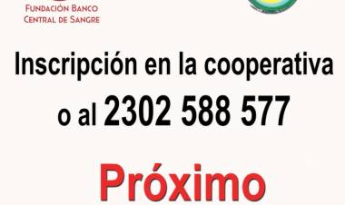 EL BANCO DE SANGRE REALIZARÁ UNA COLECTA EL PRÓXIMO 11 DE JUNIO