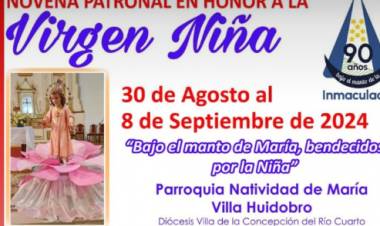 ESTE VIERNES COMIENZA LA NOVENA PATRONAL