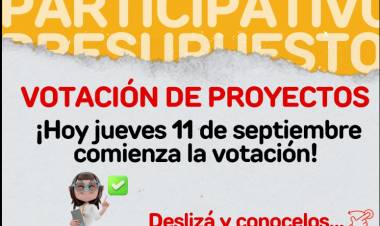 YA SE ENCUENTRA HABILITADA LA VOTACIÓN PARA EL PRESUPUESTO PARTICIPATIVO