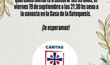 CÁRITAS PARROQUIAL FESTEJA SUS 35 AÑOS DE VIDA INSTITUCIONAL