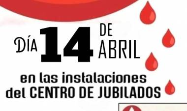 LLEGA UNA NUEVA COLECTA DE SANGRE PARA EL DÍA 14 DE ABRIL