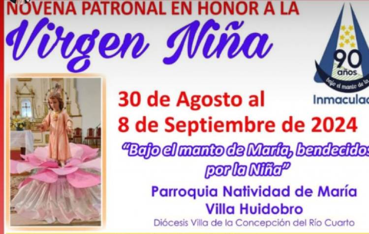 ESTE VIERNES COMIENZA LA NOVENA PATRONAL