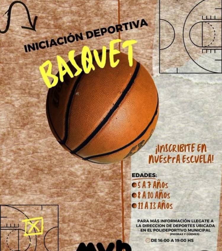 INSCRIPCIONES ABIERTAS PARA BASQUET EN EL POLIDEPORTIVO SOCIAL