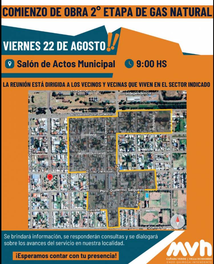 REUNIÓN INFORMATIVA POR LA SEGUNDA ETAPA DE LA OBRA DE GAS