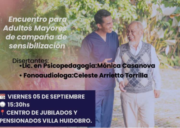 CHARLA TALLER PARA ADULTOS MAYORES EN EL CENTRO DE JUBILADOS