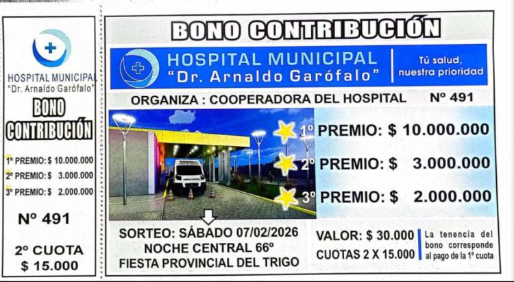 RIFA MILLONARIA A BENEFICIO DEL HOSPITAL LOCAL