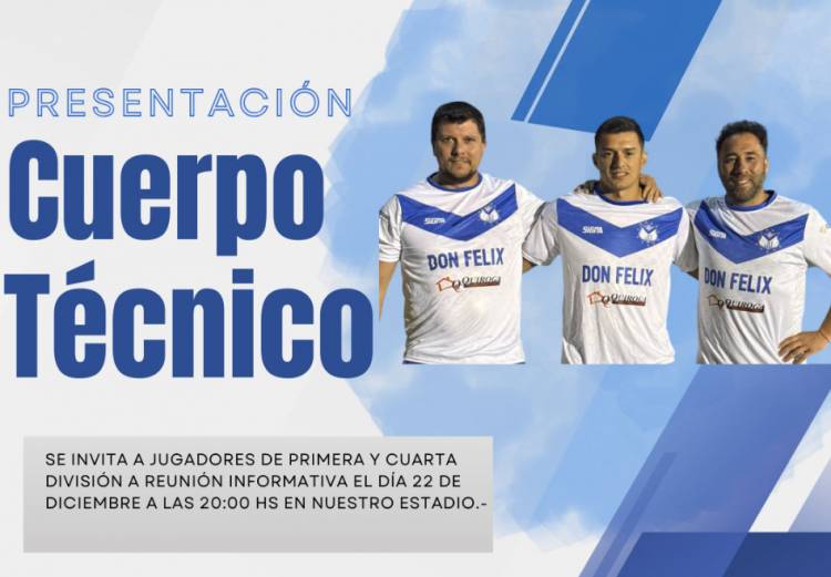 NUEVO CUERPO TÉCNICO PARA EL CD JUVENTUD UNIDA