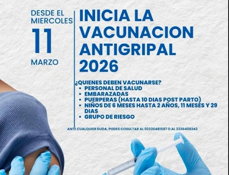 CALENDARIO DE VACUNACIÓN E INICIÓ DE CAMPAÑA CONTRA LA GRIPE