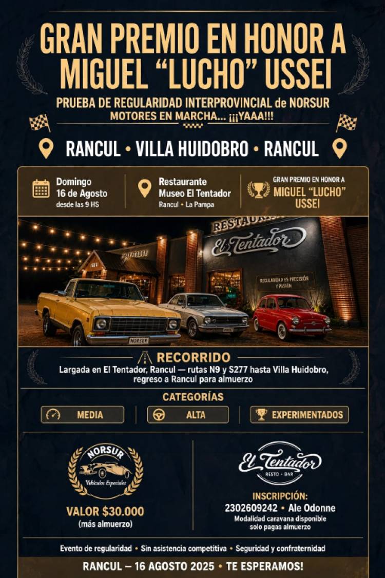 LA REGULARIDAD LLEGA A HUIDOBRO EN HOMENAJE A MIGUEL USSEI